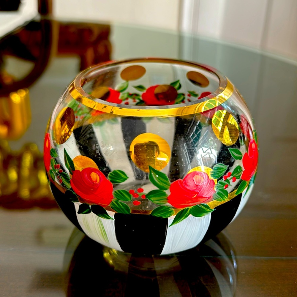Mackenzie Childs flower votive holder